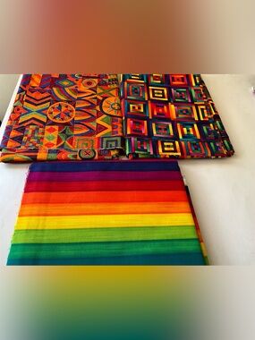 Quilting Sewing Crafts Material Robert Kaufman Fabrics Tribal Geometric Vibrant